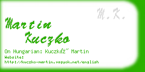 martin kuczko business card